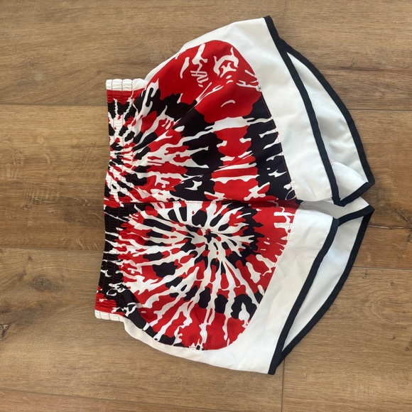 Varsity Other - Varsity Red and White Tie-Dye Shorts